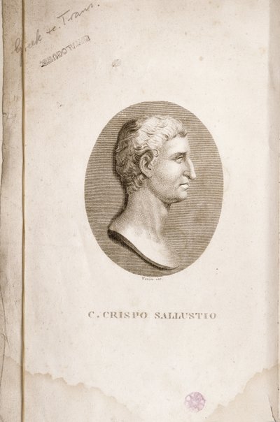 Portrait of Gaius Crispus Sallust, engraved by Antonio Verico by Italian School